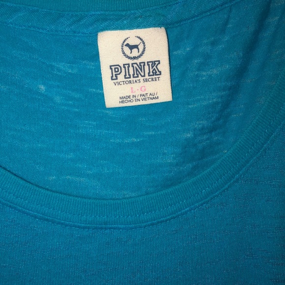 3/$20 Long Sleeve Blue Tank VS PINK - Picture 2 of 6